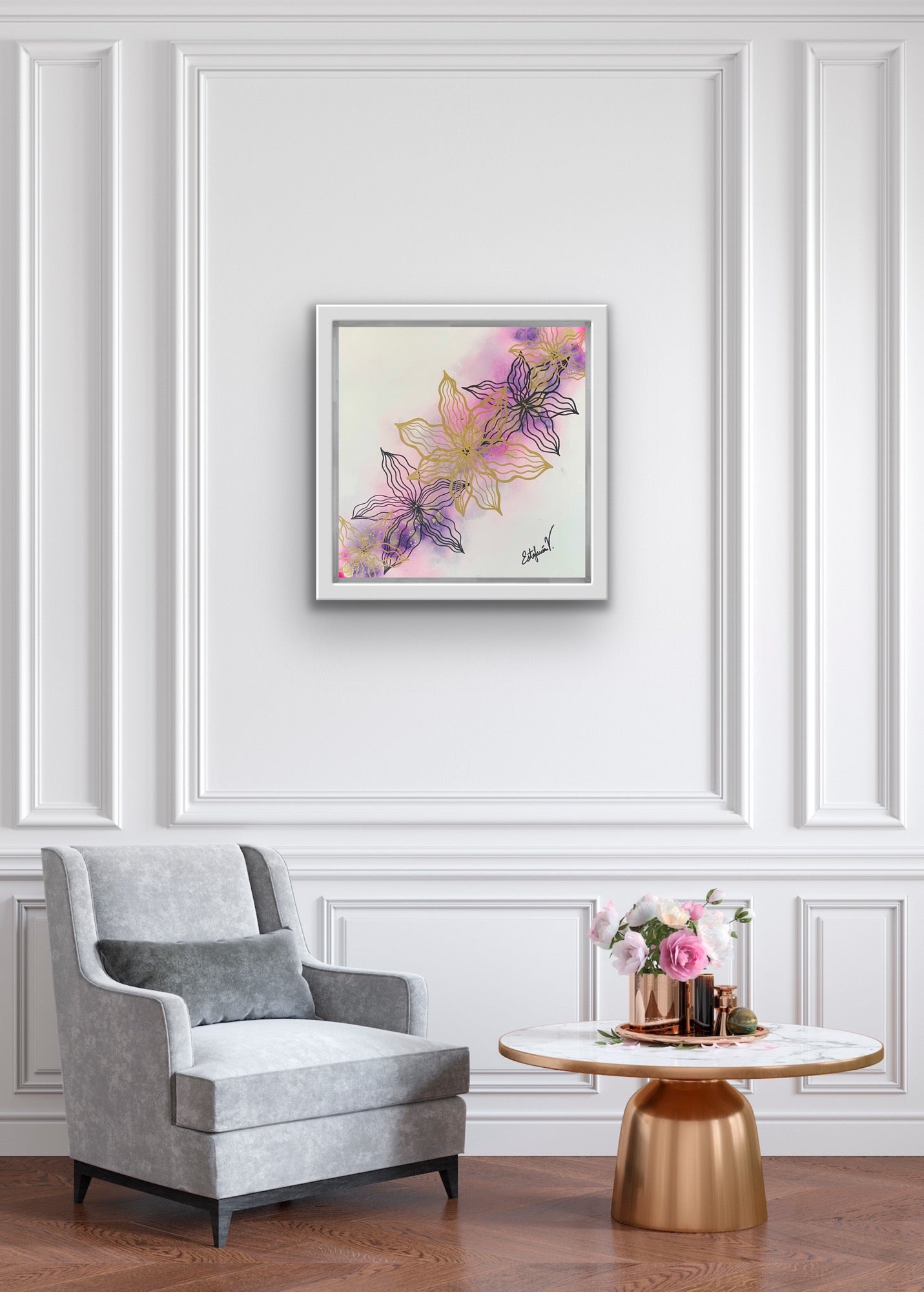 Flora - Cuadro floral abstracto