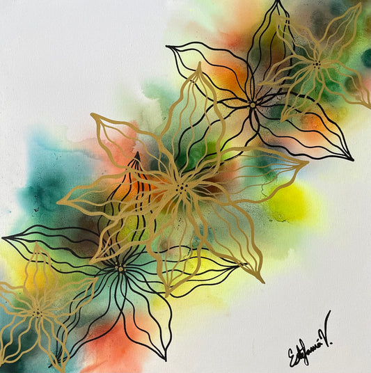 Natur - Cuadro floral abstracto