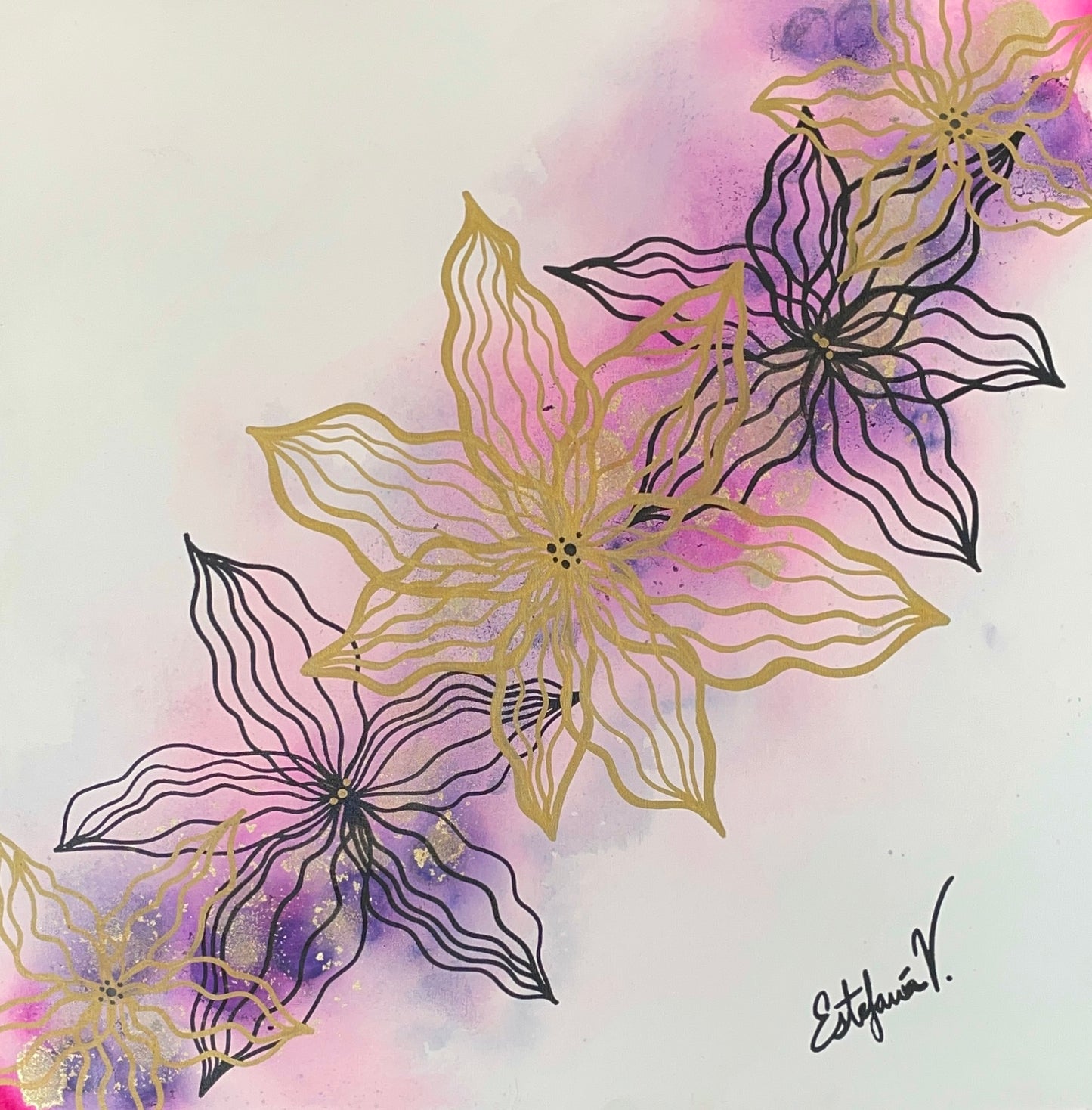 Flora - Cuadro floral abstracto