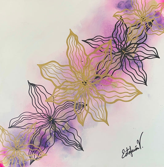 Flora - Cuadro floral abstracto