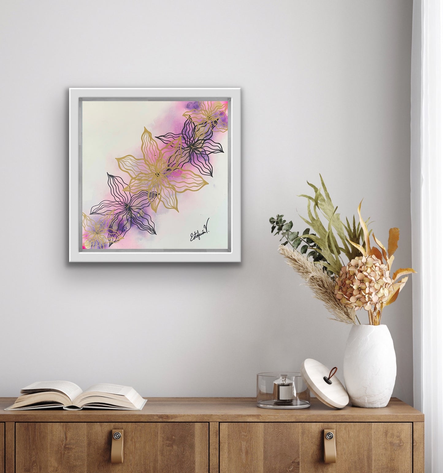 Flora - Cuadro floral abstracto