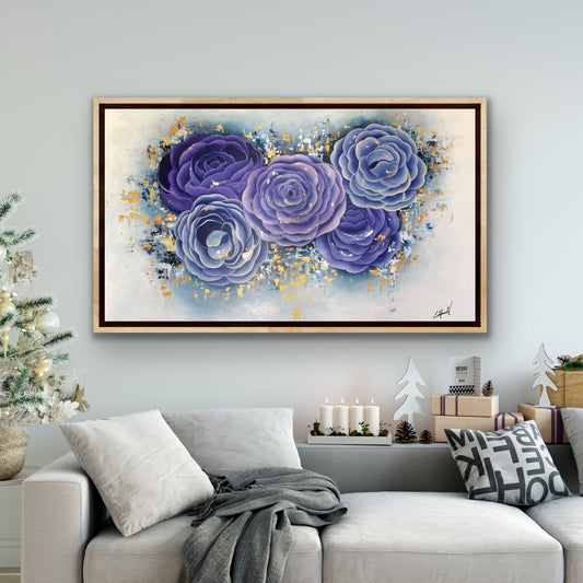 Invierno - Cuadro decorativo de camelias